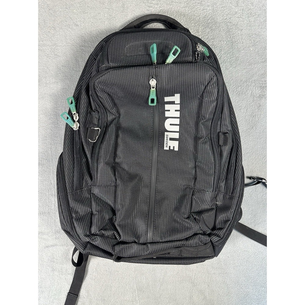 Thule Crossover Black Laptop Backpack Travel Tech Bag Organizer EUC